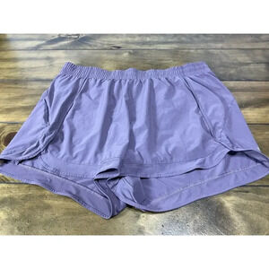 Athleta Mesh Racer Run Short 4” Purple Womens Athletic Shorts 1X